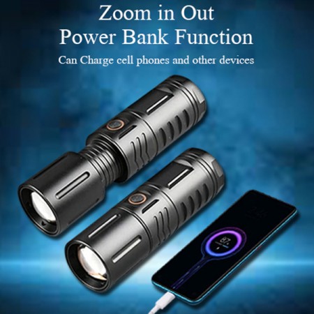 High Powered Multi-Purpose Flashlight with Power Bank